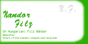nandor filz business card